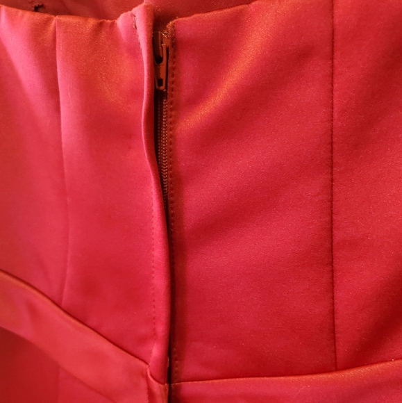 BILL LEVKOFF STRAPLESS RED DRESS SIZE 10 - Picture 7 of 10